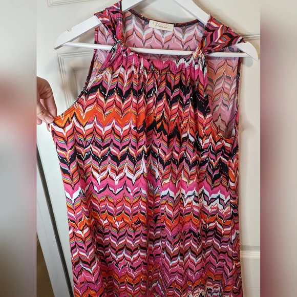 Dress bundle of 2 bright pink and blue colorful sleeveless Prelude size large - Picture 11 of 13